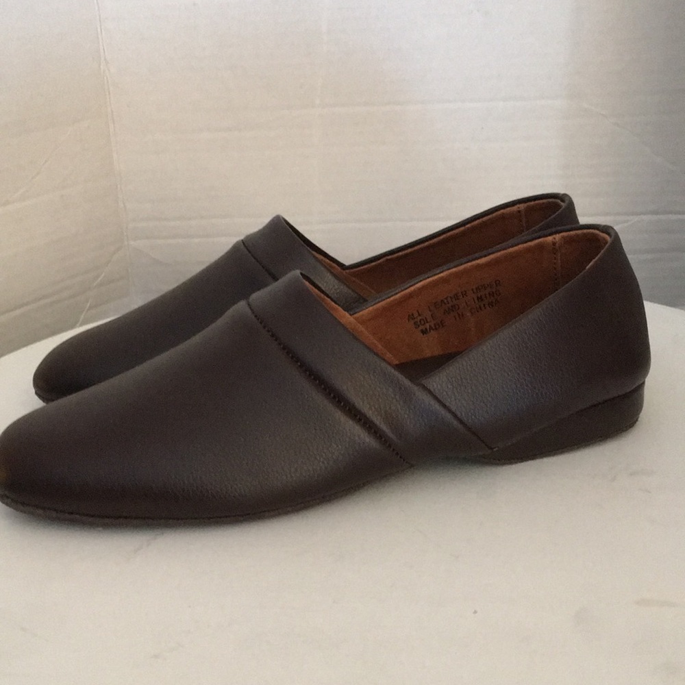 Vermont Country Store Leather Slippers Men’s 9